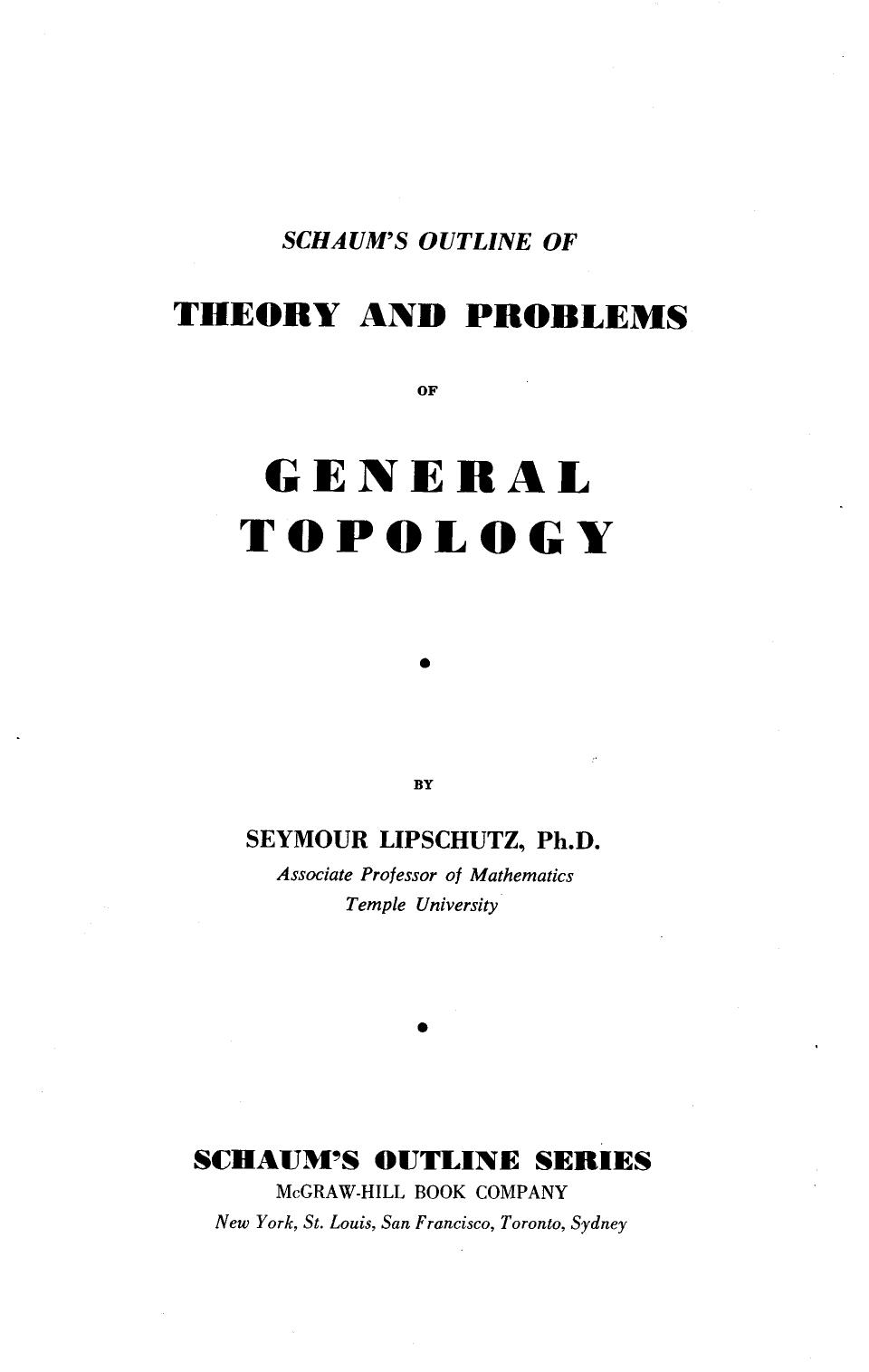Schaum-General Topology