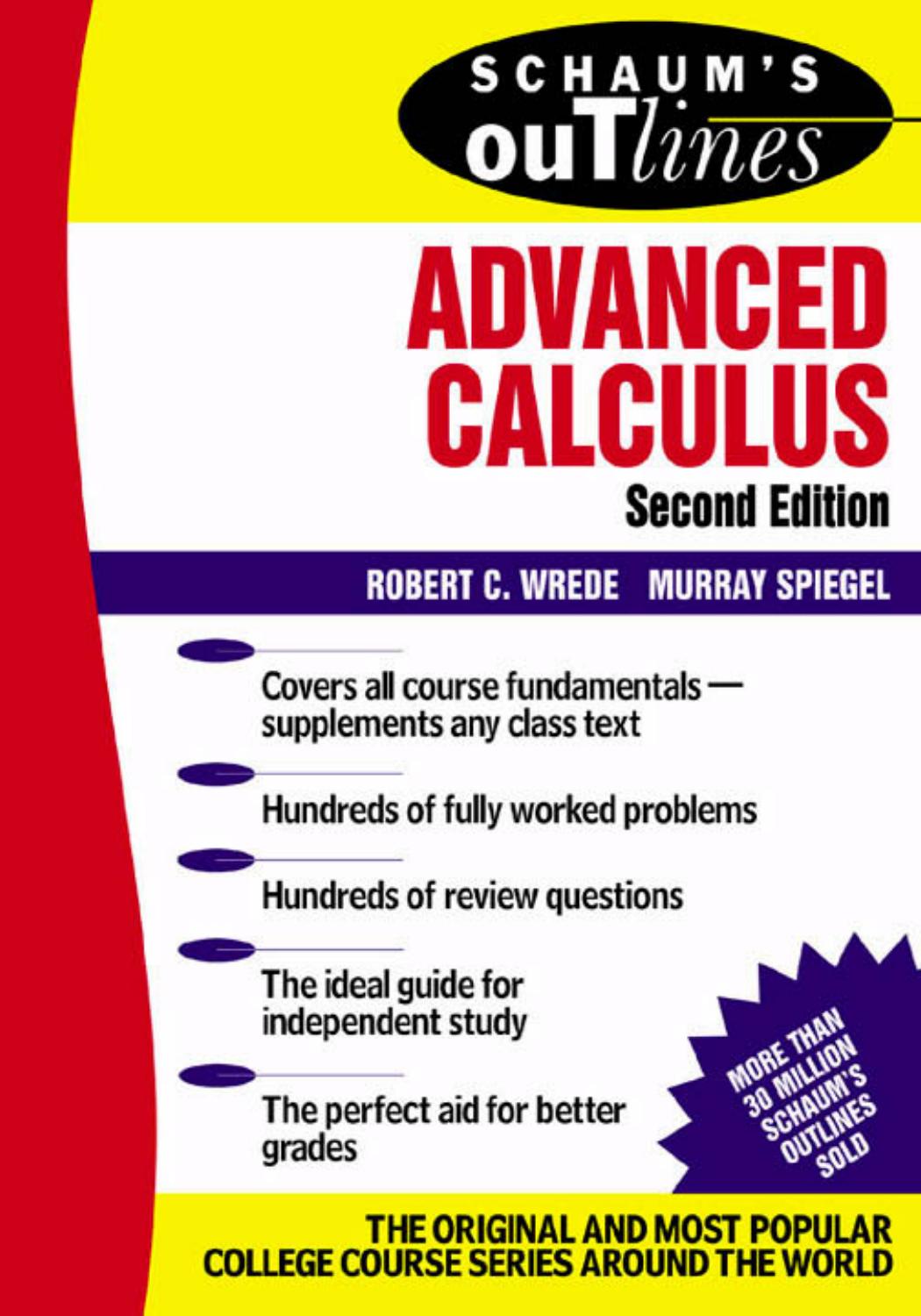 Schuam's Outline of Theory and Problems in Advanced Calculus