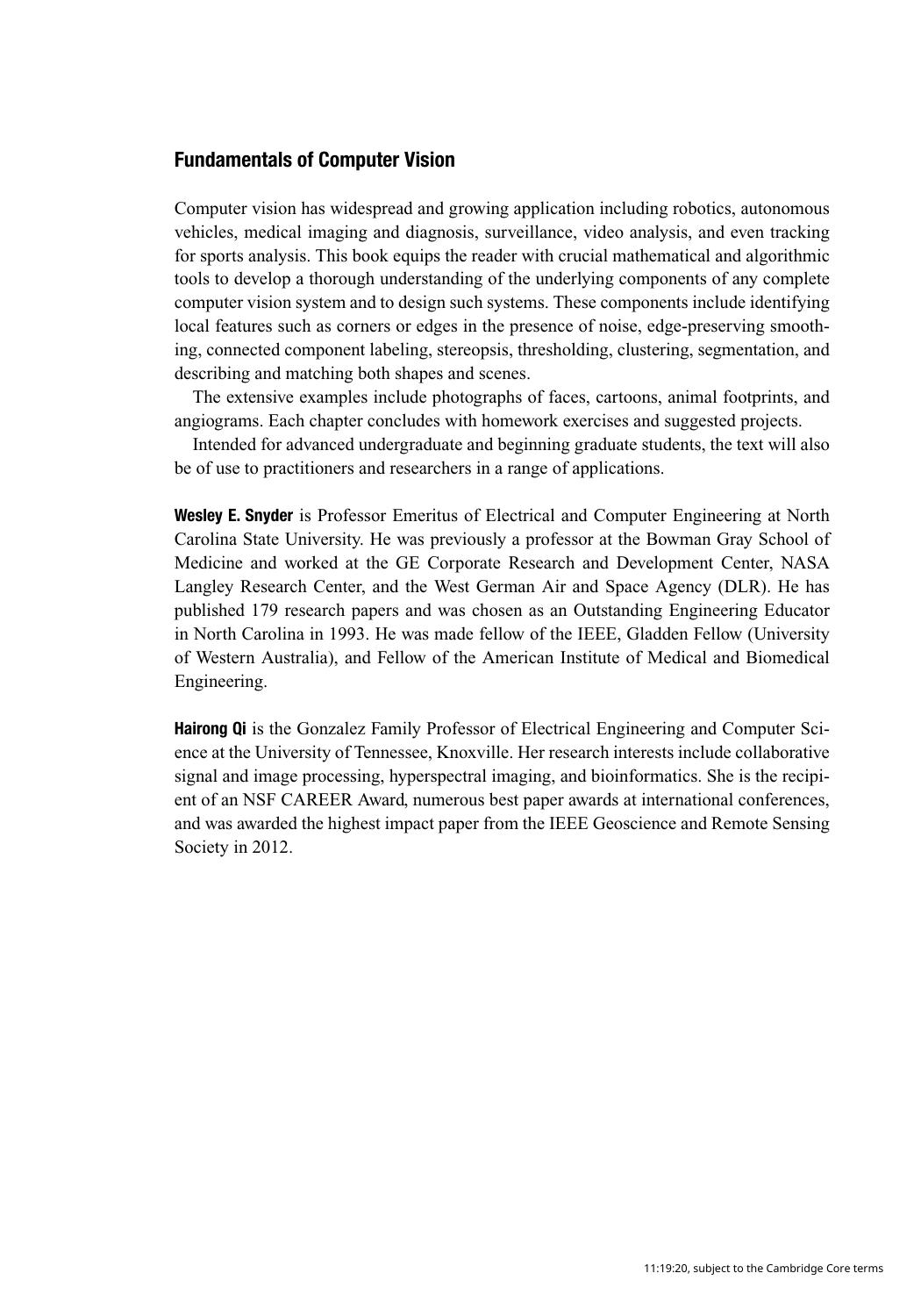 Wesley E. Snyder, Hairong Qi